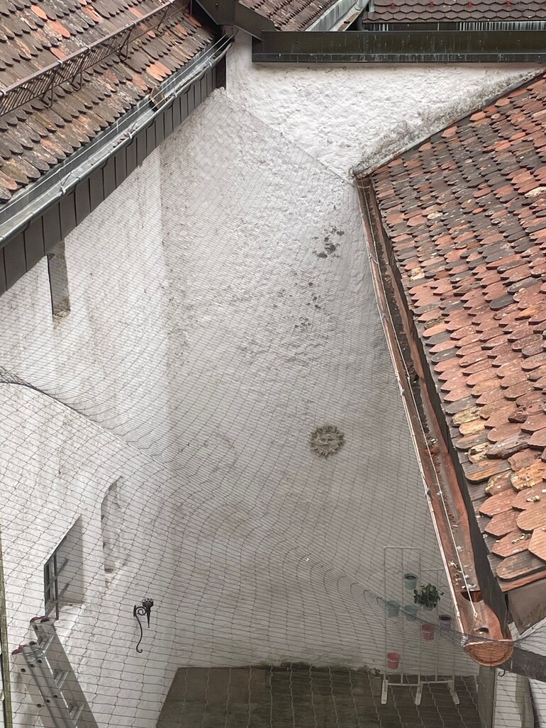 Vue sur le filet posé