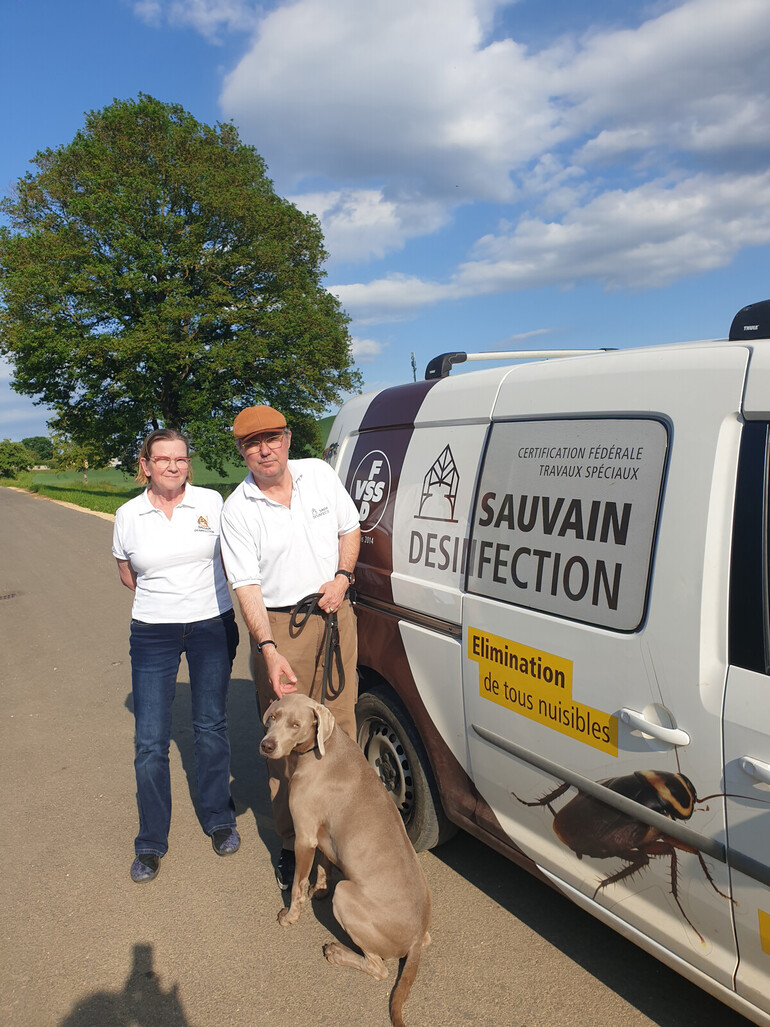 l'équipe de Sauvain Désinfection
